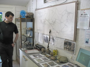 A visitor checks out the museum