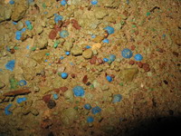 Azurite spherules in Engine Vein