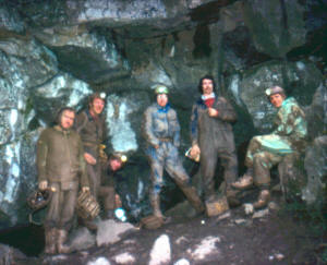 Winnats Head cave in 1978 (Steve Mills)