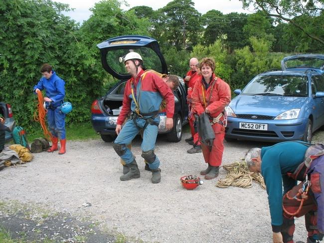Kitting up in the car park