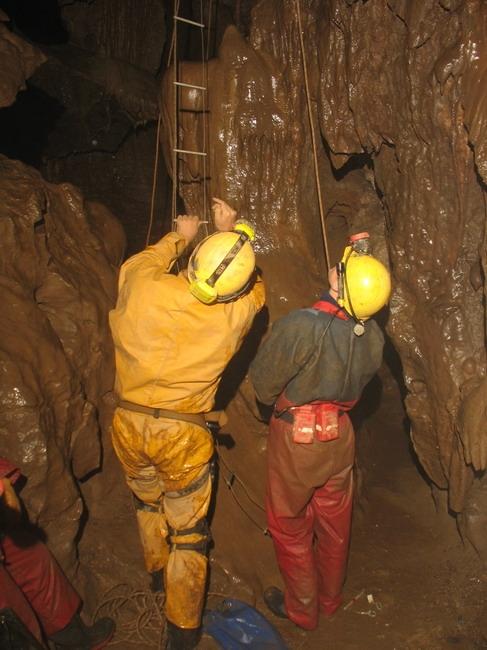 About to climb the second pitch