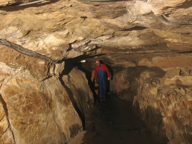 Steve coming out of the cave with Neil behind Steve coming out of the cave with Neil behind