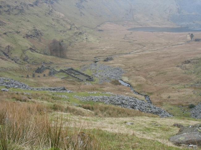 Looking down on the Conglog mill