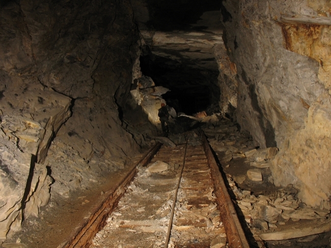 View up the incline