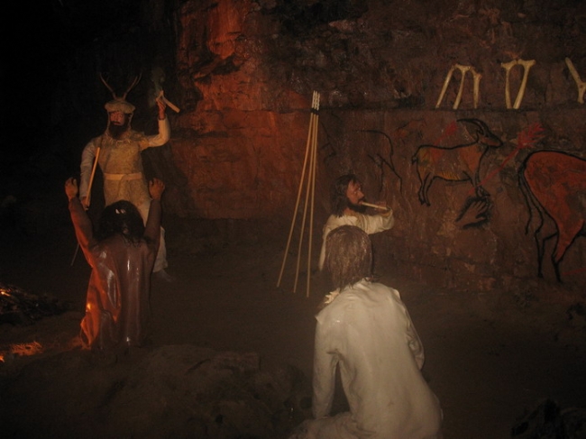 Welsh caving club committee meeting in Cathedral Cave
