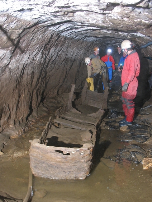 Miners boat in the far Speedwell canal, Note low water level