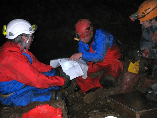 Kieran trying to work out where we were with Colin and Tom looking on anxiously