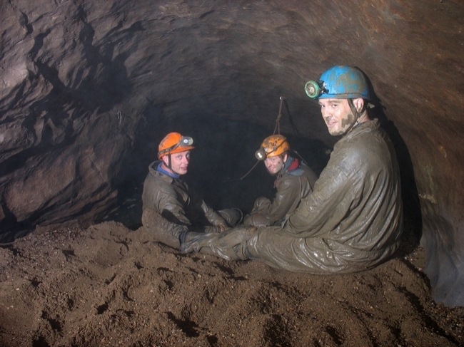 Emerging, dirty, at the downstream end of Treasury Sump