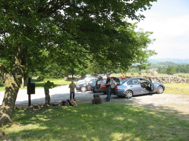 Relaxing after the trip on an untypical sunny Derbyshire day