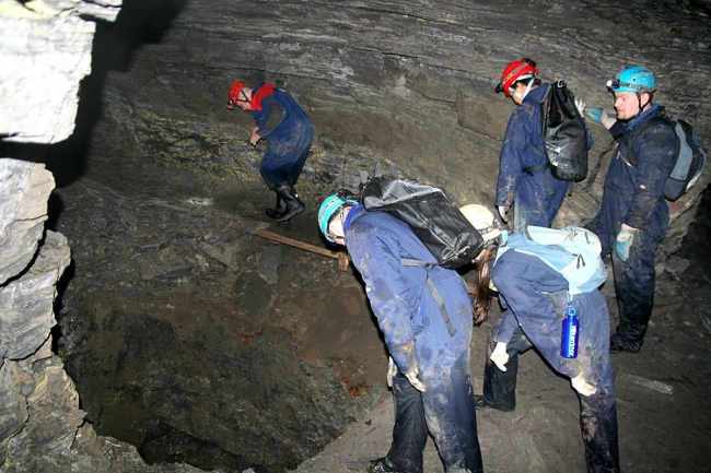 Paul navigates a shaft