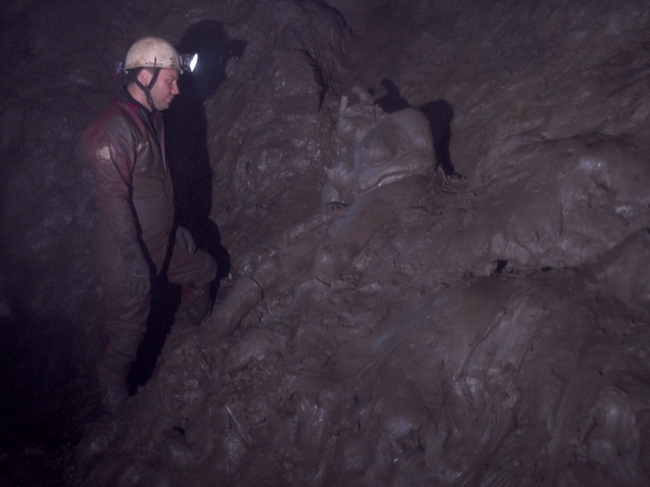 John admires the sculpture in Hall of the Mountain King