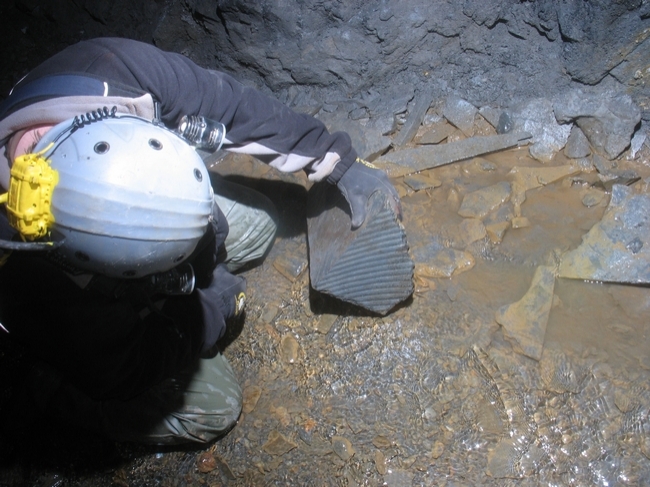 Some rippled rock found in a floor