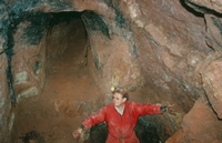 A circular winze within the mine