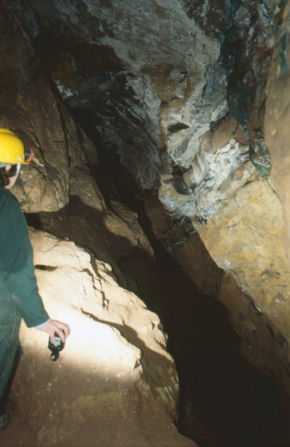 Old workings on the vein