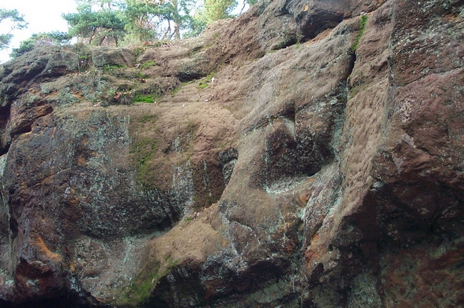 Bronze Age workings viewed from below