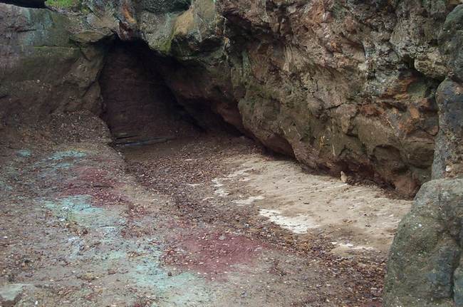 The Vein concreted over after cleaning off the material that had built up over the years