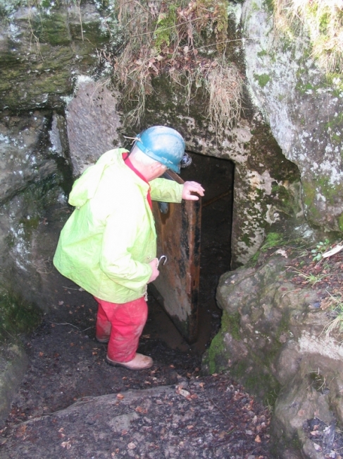 The enlarged entrance to the mine