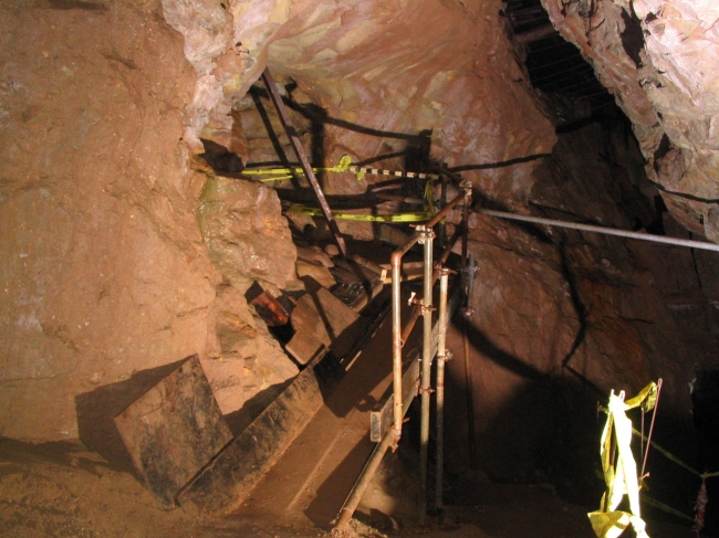 The ramp at the end of the entrance passage