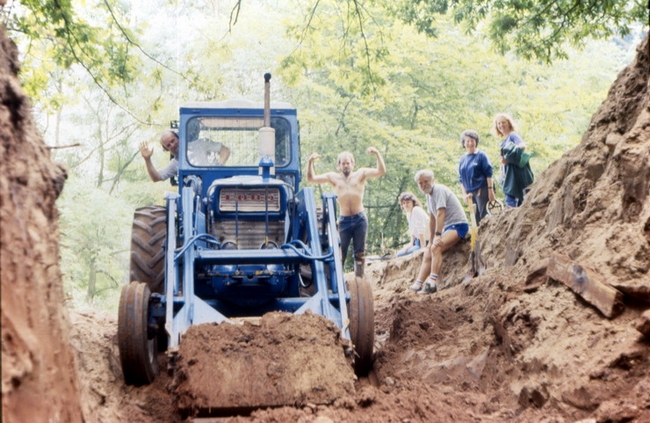Digging out the entrance at Dickens Wood