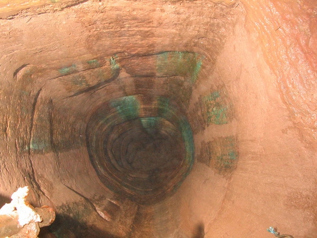 Looking down Bear Pit to the ore chute
