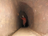 The bottom of Blue Shaft. The ladder is just visible on the left