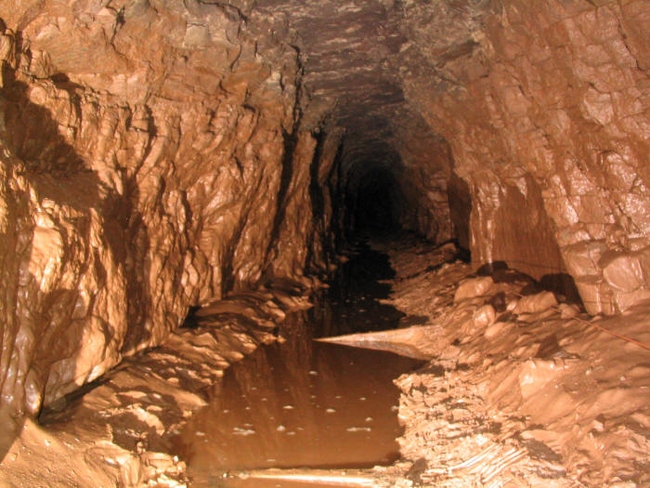 At the southern end of the Hough Level under the Field with sleepers still in place