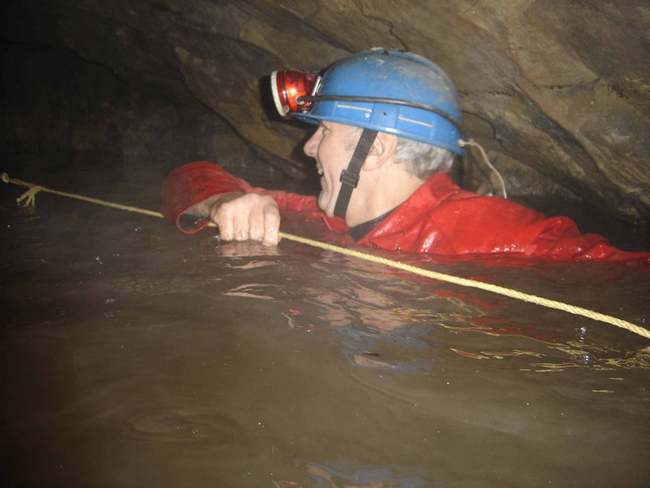 Modern explorers in the wet section