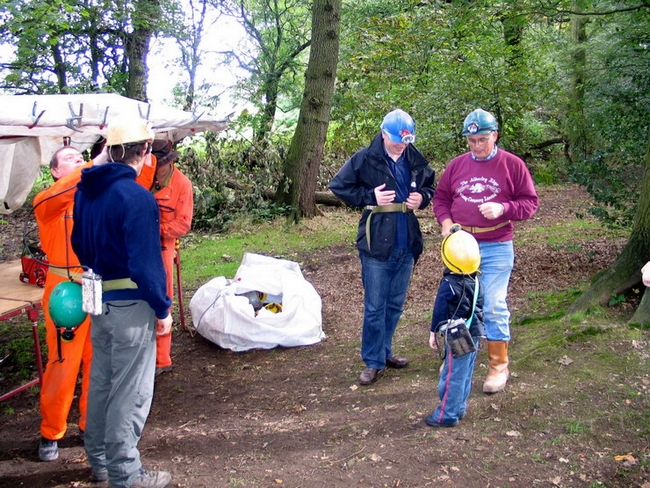 Kitting up a young visitor