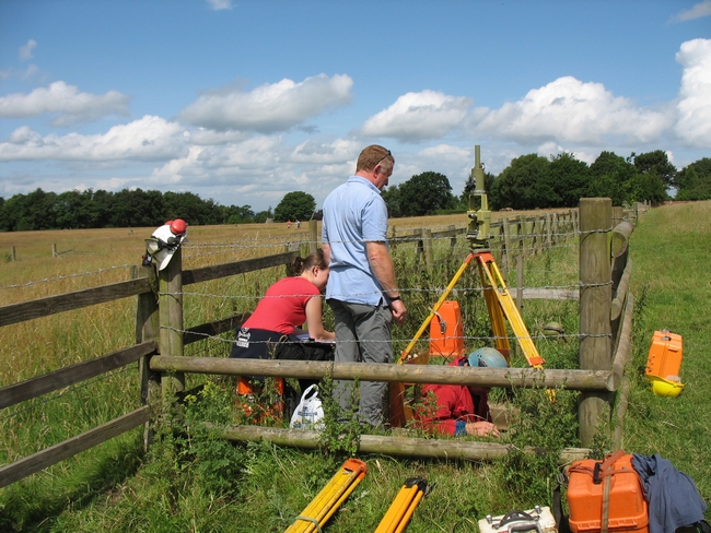 Using a total station on the surface to set up a giro on the base line at West Mine. The giro was used underground to set a base line there
