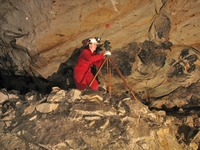 High grade surveying with a theodolite in West Mine