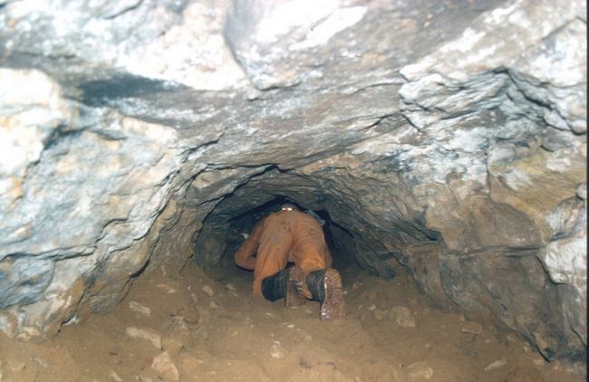 A backfilled passage