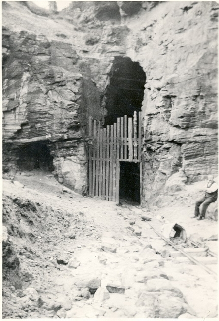Original entrance with gate intact