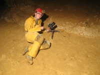Lauren photographing in Lennie's Cave :: Taken by Nigel Dibben