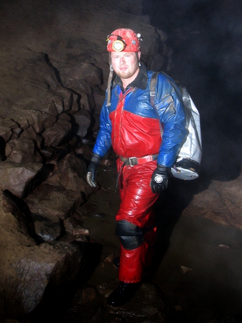 Kieran in Peak Cavern Kieran in Peak Cavern