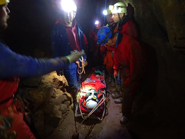 Preparing for the climb up the steps