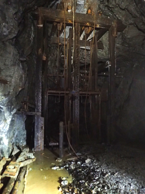 The underground headframe