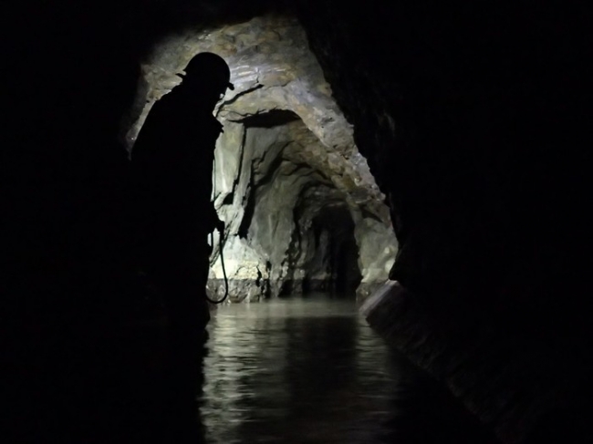 Views in Snailbeach Mine on the 40 yard level