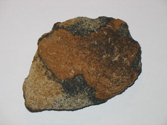 Black cobaltian wad (based on manganese oxide) in iron-rich sandstone from the Cobalt Mine