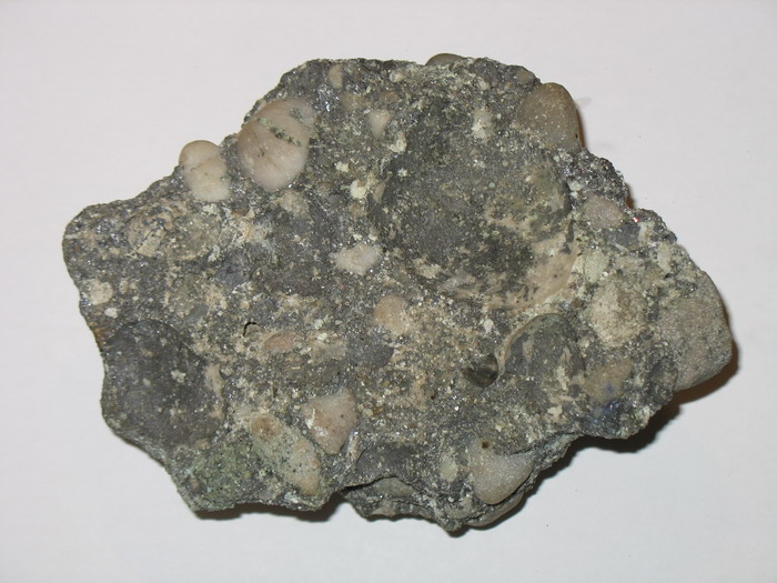 Galena in a piece of conglomerate from Engine Vein