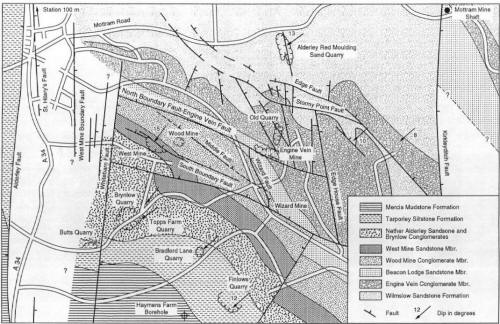 Map showing faults on the Edge