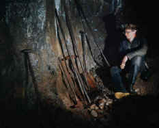 Pete Johnson in Brownley Hills Mine, Cumbria