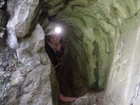 Picture 4: Gina emerging from Bossen Hole